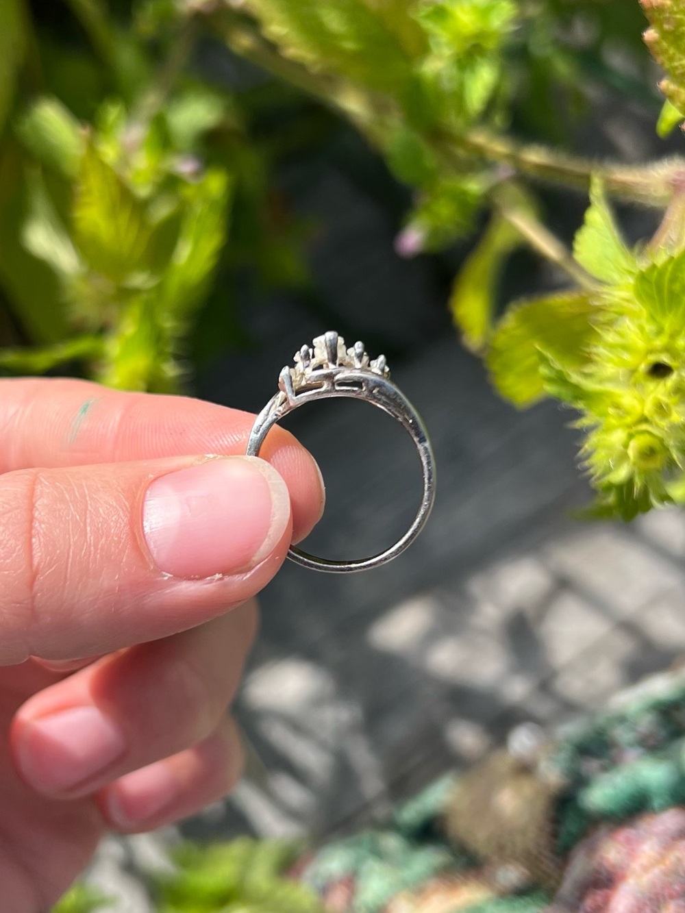 Silver 5 Stone Ring - Picture 6 of 10